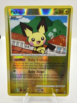 2009 Pokemon PICHU Arceus Set REVERSE HOLO Foil Rare Platinum Series Card 25/99 - Image 1