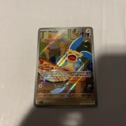 Pokemon TCG Minun Card 194/182 Paradox Rift IR Holo NM Condition - Image 2