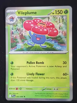 Pokemon Vileplume Phantasmal Flames Holo 003/094 NM-EX - Image 1