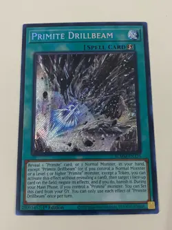 Yugioh - Primite Drillbeam x 3 - 1st Edition Secret Rare NM - Free Holo Card B - Image 3