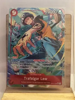 ONE PIECE THE AZURE SEAS SEVEN ALTERNATE ART SR Foil Trafalgar Law OP14-009 Look - Image 1