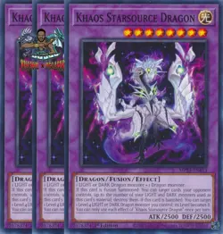 Yugioh! 3x Khaos Starsource Dragon MP25-EN413 Common 1st Ed NM - Image 1