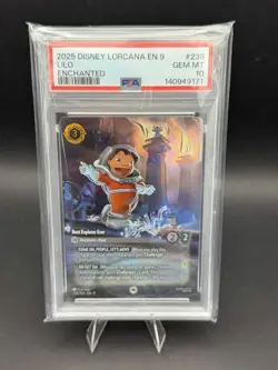 2025 DISNEY LORCANA EN 9 FABLED ENCHANTED LILO BEST EXPLORER EVER PSA 10 - Image 3