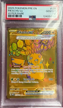 Pikachu EX Prismatic Evolutions Holo Hyper Rare Card 179/131 PSA 10 - Image 1