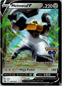Pokemon Card - Melmetal V SWSH224 Sword & Shield Promo Promo Holo Near Mint - Image 1