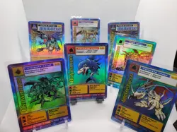 Vintage 1999 Digimon Lot of 7 Holo Cards First Edition Dolphmon AeroVeedramon... - Image 1
