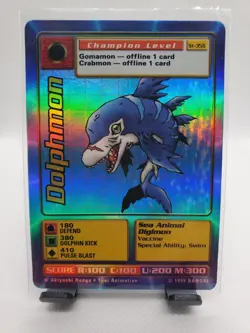 Vintage 1999 Digimon Lot of 7 Holo Cards First Edition Dolphmon AeroVeedramon... - Image 2