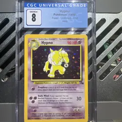 🔥PSA 8 Hypno #8 Fossil Set Holo Foil Rare 1999 Pokemon Card Collection WOTC #8 - Image 1