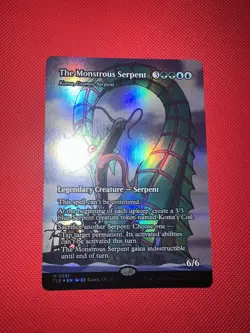Magic The Gathering Avatar The Monstrous Serpent Borderless Eternal-Legal Foil - Image 1