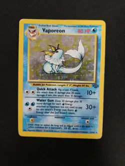 Vaporeon Holo Pokemon TCG Jungle 12/64 DMG - Image 1