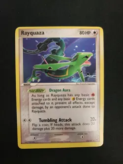Rayquaza 22/107 Non-Holo Rare Pokemon Deoxys - MP - Image 1