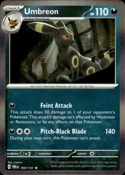 Umbreon 059/131 Holo Rare Prismatic Evolutions Pokemon Holo Near Mint - Image 1
