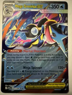 Pokemon Mega Greninja EX 22/086 ME04 Chaos Rising Holo Combined Shipping - Image 1