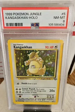 1999 Pokemon Jungle 5/64 Kangaskhan #5 Holo Rare PSA 8 NM-MT - Image 5