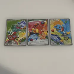 Pokemon First Partner Illustration Series 1 Charmander, Bulbasaur, Squirtle - Image 1
