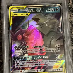 2019 POKEMON SUN & MOON UNIFIED MINDS #126 MEGA SABLEYE & TYRANITAR GX PSA 10 - Image 2