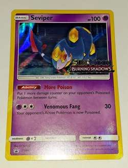 Seviper - (Prerelease) SM46 Holo Promo Sun & Moon Promo Pokemon Near Mint, fresh - Image 1