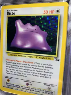 1999 Pokemon Fossil DITTO Holo 3/62 PSA 8 NM - MT - Image 5