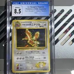 🔥CGC 8.5🔥 1998 POKEMON JAPANESE GYM HOLO LT. SURGE'S FEAROW #22 - Image 1