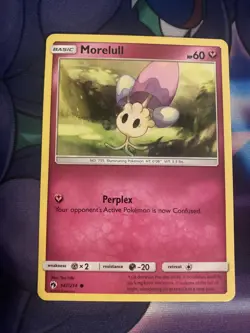 Pokemon TCG Sun and Moon Lost Thunder LP Morelull 147/214 - Image 1