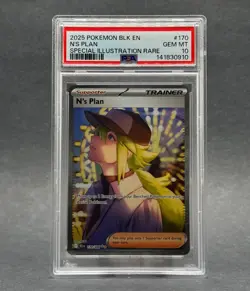 Pokemon - 170/086 N's Plan PSA GEM MT 10 SV Black Bolt Special Illustration Rare - Image 1