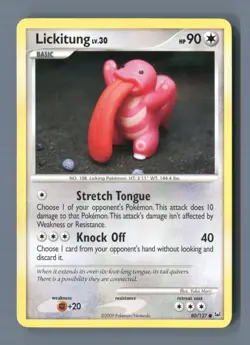 Lickitung 80/127 Common Platinum Pokemon Near Mint Yuka Morii - Image 1