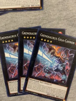Yugioh! 3x Grenosaurus Giga-Cannon MP24-EN370 Common 1st Ed NM - Image 1