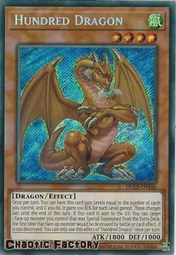 YUGIOH DLCS-EN146 Hundred Dragon Secret Rare 1st Edition NM - Image 1