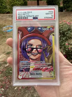 PSA 10 Belo Betty Leader Alternate Art OP05-002 EN One Piece CCG - Image 3