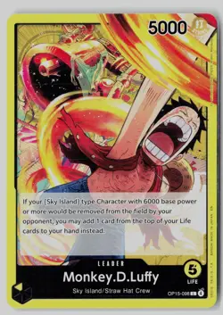 Monkey.D.Luffy OP15-098 Leader Adventure on Kami's Island One Piece NM - Image 1