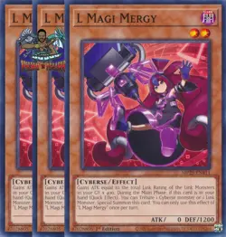 Yugioh! 3x L Magi Mergy MP25-EN411 Common 1st Ed NM - Image 1
