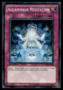 Aquamirror Meditation Hidden Arsenal 5: Steelswarm Invasion HA05-EN058 MP YuGiOh - Image 1
