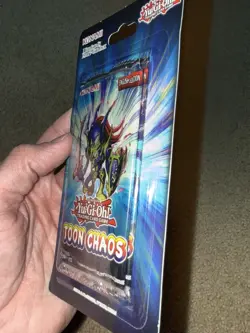 Yugioh Toon Chaos 1st Edition Blister Pack Sealed Packaging Error 2 packs in 1 - Image 1