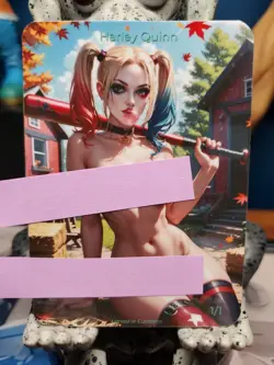 1/1 Only 1 Made Harley Quinn DC Bat Spicy Topless Lonestar Customs Waifu Card - Image 1