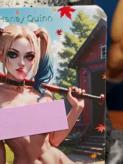 1/1 Only 1 Made Harley Quinn DC Bat Spicy Topless Lonestar Customs Waifu Card - Image 3