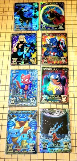 Pokemon Wartortle Assorted Ancients 8x Cards Anima Waifu ACG DIY Art Cards Holo - Image 1