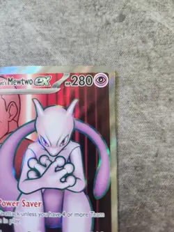 Pokemon Destined Rivals Team Rockets Mewtwo EX Full Art 213/182 English Card - Image 3