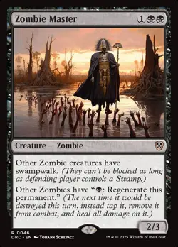 1x Zombie Master Near Mint NM Rare Lord MTG Magic Card Commander Aetherdrift - Image 1
