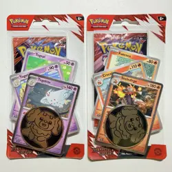 Pokemon Destined Rivals Premium Checklane Blister Set Togekiss & Skeledirge RARE - Image 1