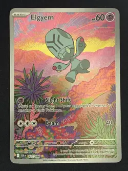Elgyem 120/086 IR Illustration Rare Full Art Holo Sv: Black Bolt Pokemon NM - Image 1