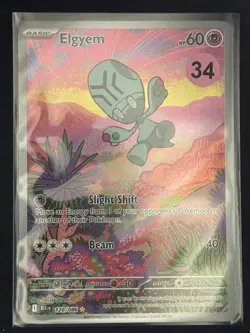 Elgyem 120/086 IR Illustration Rare Full Art Holo Sv: Black Bolt Pokemon NM - Image 3