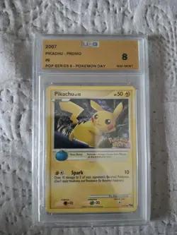 Pikachu pop series 6 pokemon day STAMPED UCG 8 graded - Image 3