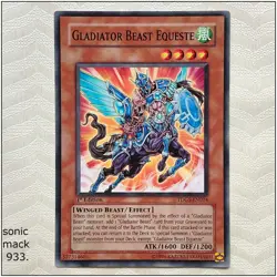 Gladiator Beast Equeste - TDGS-EN024 - Common 1st Edition Yugioh - Image 1