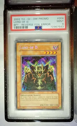 Yu-Gi-Oh! PSA 9 BPT-004 Lord of D. REVERSE FOIL ERROR LOW POP MISPRINT MINT - Image 4