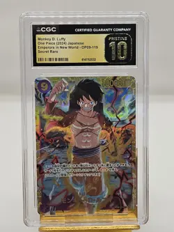 2024 ONE PIECE JP MONKEY D. LUFFY SECRET RARE OP09-119 CGC 10 PRISTINE 💎 - Image 2