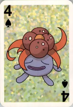 1999 Pokemon Bicycle Mini Poker Cards Gloom English #4 OF SPADES Vintage - Image 1