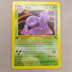 Pokemon TCG Muk 1st First Edition Fossil Non-Holo Rare WOTC Card Lightly Played - Image 1
