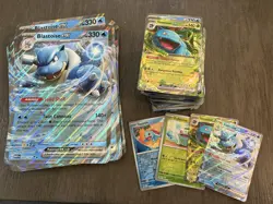 x44 Pokemon 151 Blooming Waters Collection 5 Promo Cards w/ Jumbo Blastoise - Image 1