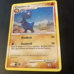 SWIRL Cranidos Lv.24 Diamond & Pearl Black Star Promo DP07 Pokemon Card 2007 NM - Image 1