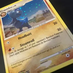 SWIRL Cranidos Lv.24 Diamond & Pearl Black Star Promo DP07 Pokemon Card 2007 NM - Image 2